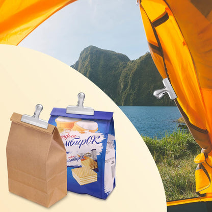 Bag Clips, Stainless Steel Chip, Chip Clips Food Clip, Heavy Duty Air Tight Seal Kitchen Clip Snack Food Bag Clamp