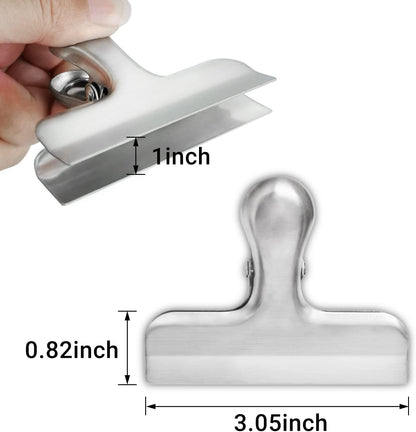 Bag Clips, Stainless Steel Chip, Chip Clips Food Clip, Heavy Duty Air Tight Seal Kitchen Clip Snack Food Bag Clamp