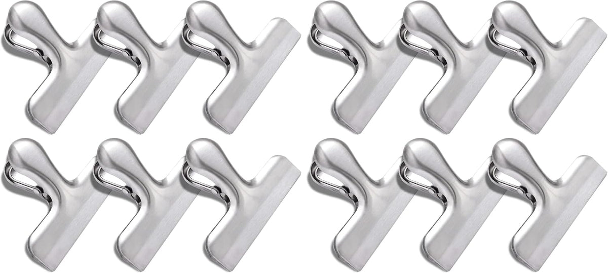 Bag Clips, Stainless Steel Chip, Chip Clips Food Clip, Heavy Duty Air Tight Seal Kitchen Clip Snack Food Bag Clamp