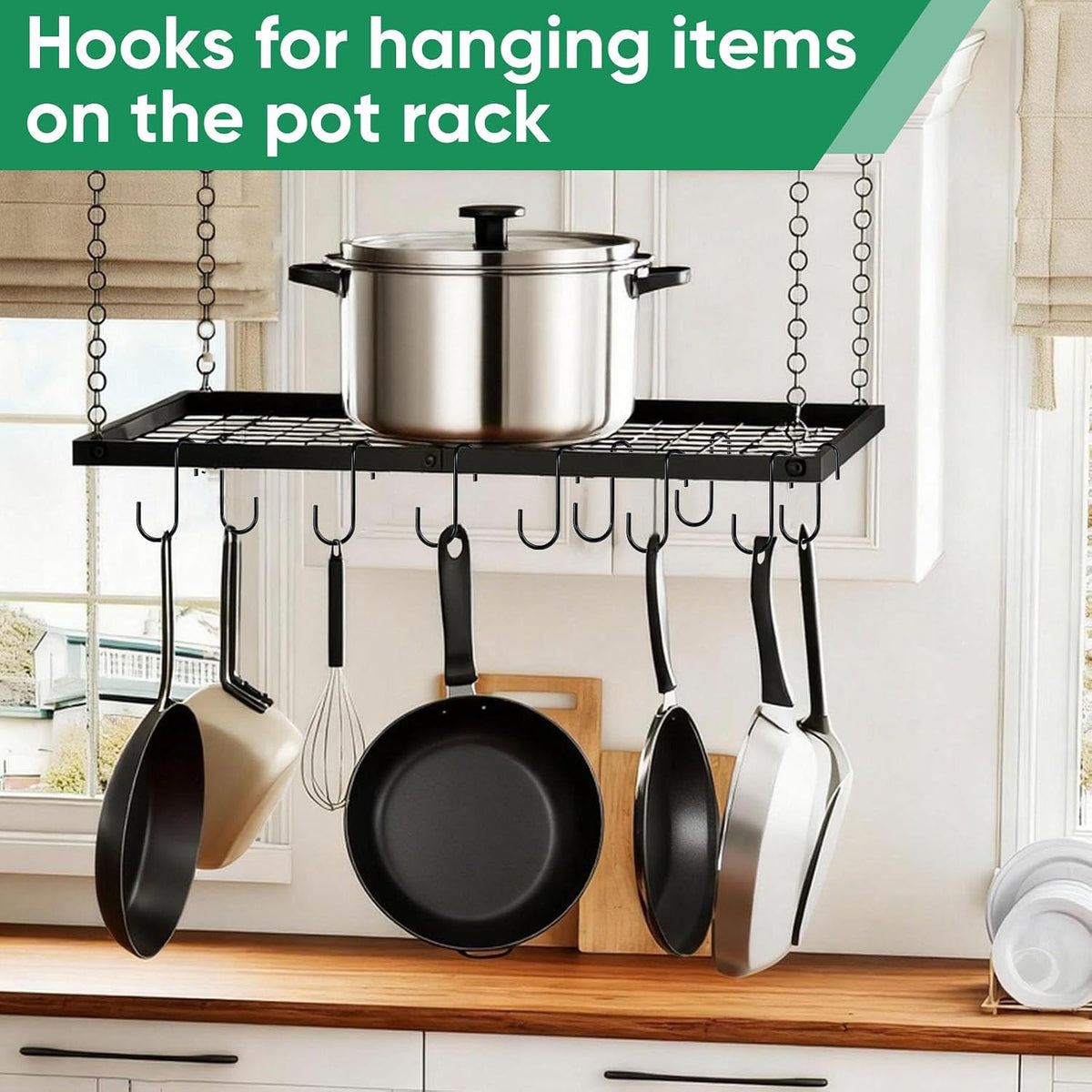 30 Pack 2.4 inches S Hooks for Hanging on Wire Shelves, Black S Shaped Hanging Hooks Hangers Pan Holder Pot Wire Rack Hooks for Kitchenware Spoons Pans Pots Utensils Jeans Bags Towels Plants