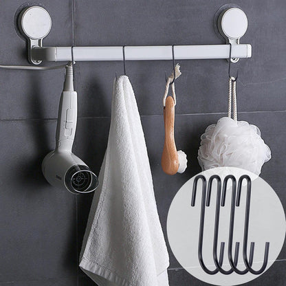30 Pack 2.4 inches S Hooks for Hanging on Wire Shelves, Black S Shaped Hanging Hooks Hangers Pan Holder Pot Wire Rack Hooks for Kitchenware Spoons Pans Pots Utensils Jeans Bags Towels Plants