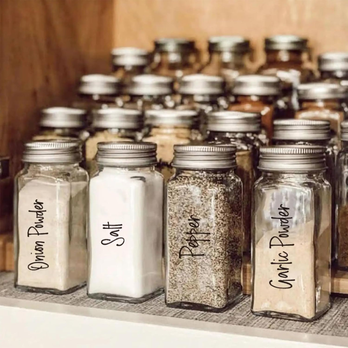 276 Pcs Spice Jars with Label Spice Labels Spice Jar Labels Spice Labels Stickers Pantry Labels Black& White Labels Clear Stickers