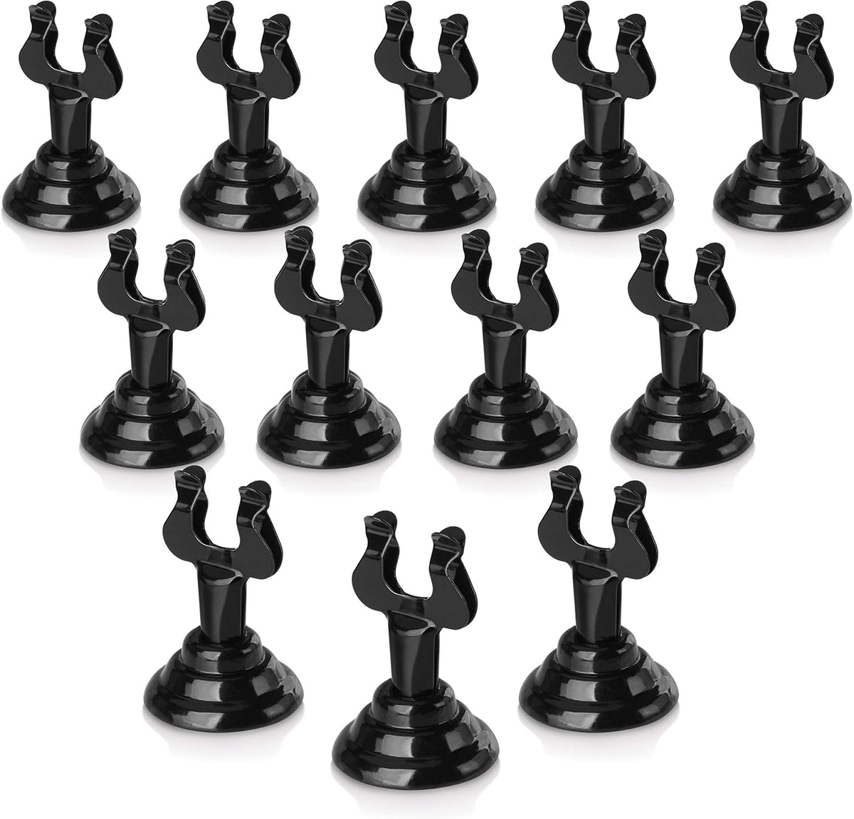 Triton Harp Clip Style Place Card / Table Number Holder, 1.5 Inch, Silver, Set of 12