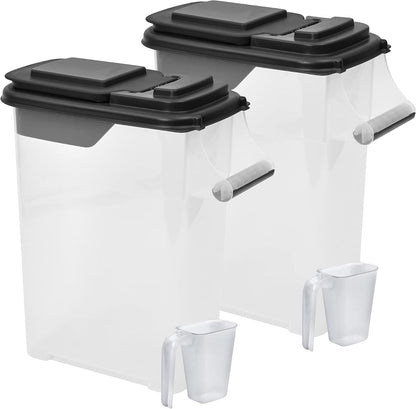 Buddeez Airtight Pet Food Storage Container - 50 QT/50 LB Capacity Dog Food Storage Container - Cat Food Container, Bird Seed Storage Container, Rolling Storage Bin, Air Tight with Handle & Scoop