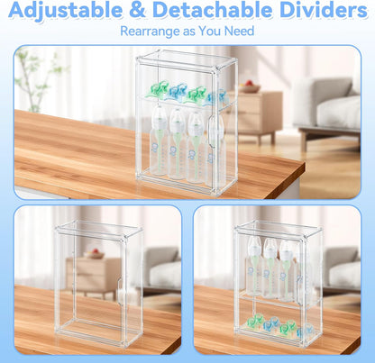 Baby Bottle Storage Organizer, Large 3 Tier Acrylic Bottle Storage Organizer Container for Countertop, Clear Plastic Bottle Station Organizers for Kitchen Cabinet Vanity Bathroom, Gifts for New Mom