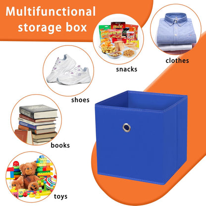 Black Foldable Storage Cubes Bins ,11 Inch Cloth Storage Cube Fabric Storage Box Cubes Organizer Baskets with Handles for Home Organizer Set of 3 (Black)