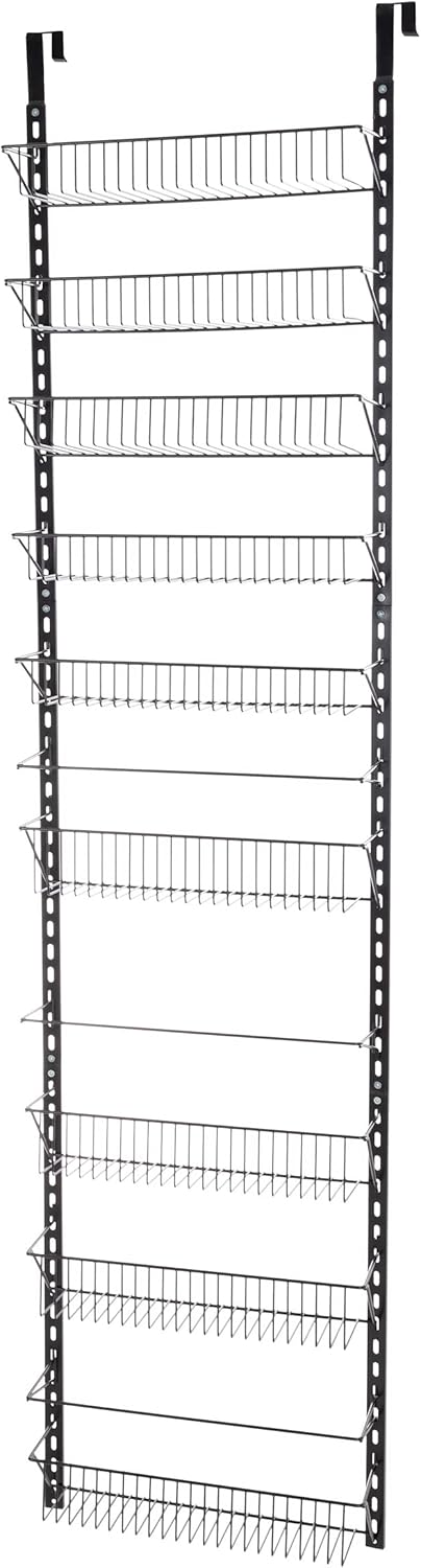 Home-Complete Pantry Over The Door Spice and Jar Rack Organizer - Great Storage Space for Cabinets and Kitchen - Wall Mounted 8 Tier Shelves