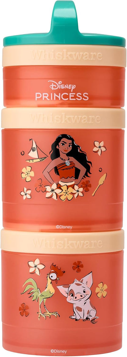 Whiskware Bluey Stackable Snack Containers for Babies, Toddlers, and Kids, 3 Stackable Snack Cups for School and Travel, Cupholder Friendly, Bluey and Bingo! Let’s Do This!