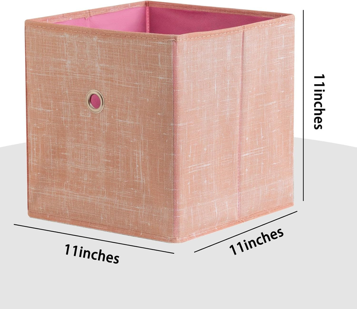 Black Foldable Storage Cubes Bins ,11 Inch Cloth Storage Cube Fabric Storage Box Cubes Organizer Baskets with Handles for Home Organizer Set of 3 (Black)