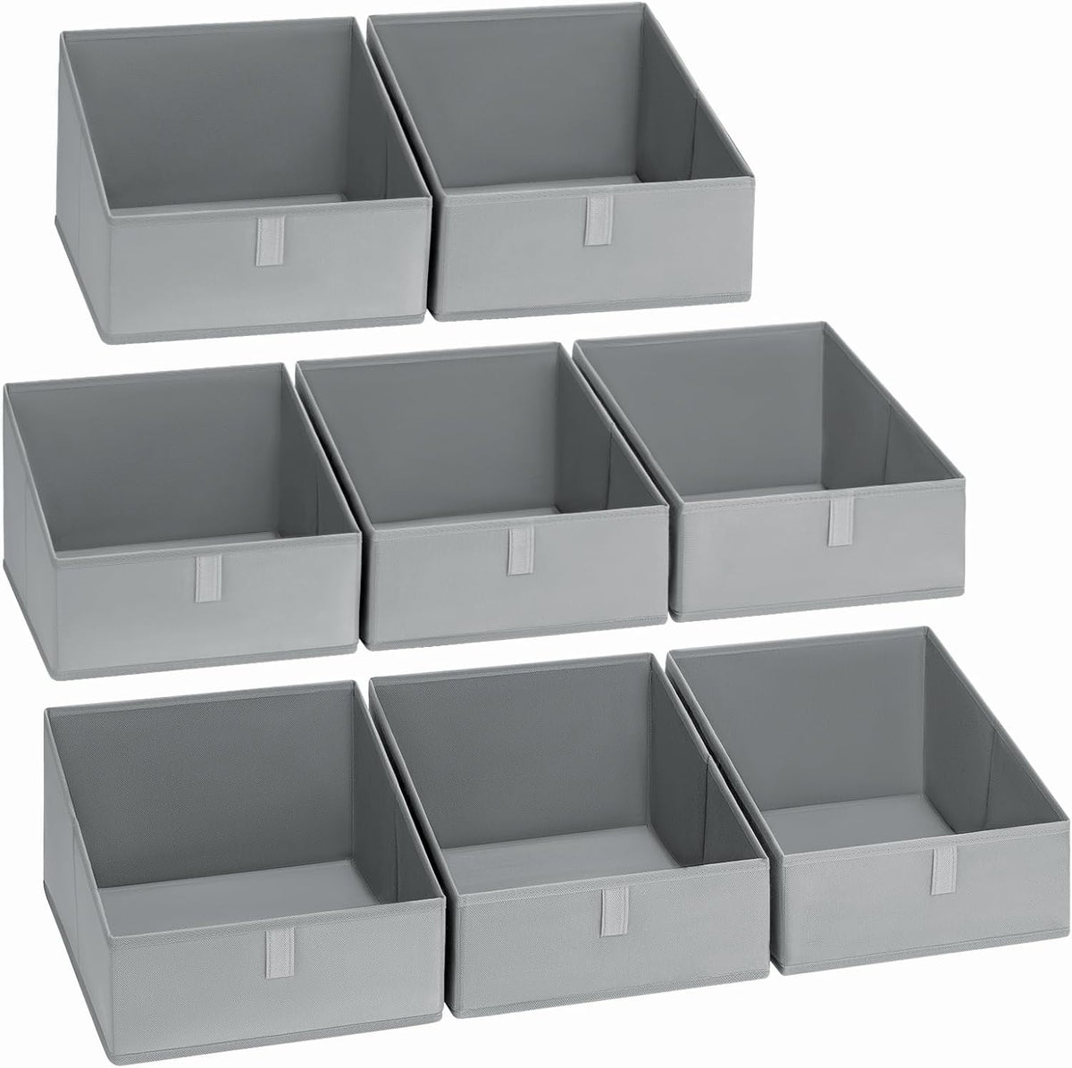 DIMJ Closet Storage Bins - Fabric Storage Baskets for Shelves, Collapsible Closet Organizers and Storage with Handles, Trapezoid Shelf Organization Storage Cubes for Purse, Toys, Books, Towel, Socks