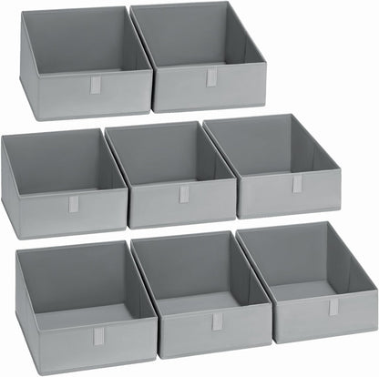 DIMJ Closet Storage Bins - Fabric Storage Baskets for Shelves, Collapsible Closet Organizers and Storage with Handles, Trapezoid Shelf Organization Storage Cubes for Purse, Toys, Books, Towel, Socks