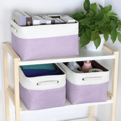 Foldable Storage Bin Collapsible Basket 12" x 10" x 9.5" Cube Storage Organizer Bins with Dual Carry Handles for Home Closet Shelves Drawers Organizer, Set of 3, Grey