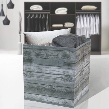 Sorbus Foldable Storage Bins - 11 Inch Sturdy Collapsible Fabric Storage Cubes with Handle - 4 Baskets for Organizing Clothes & Toys - Organization & Storage Baskets for Shelves, Pantry, Closet, Cubby