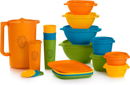 Tupperware Heritage Collection, New Food Storage Container Set in Vintage Pink, Dishwasher Safe and BPA Free (18 containers, 18 lids)