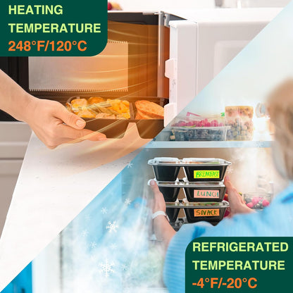 50 Pack (100-Piece) 32 oz Sturdy Leakproof 2-Compartment Meal Prep Containers with Lids, Plastic Food Storage Containers for Lunch, Microwave, Freezer, and Dishwasher Safe Takeout Containers