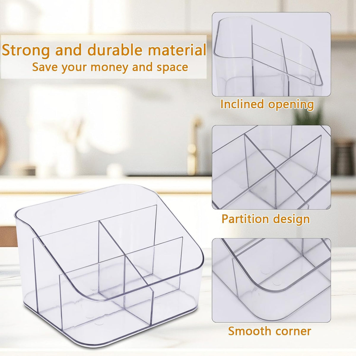 Drink Packet Organizer for Powdered Drink Mix,Powder Packet,Water Flavor Packet,Wooden Water Flavor Packet Organization Container for Kitchen Cabinet, Pantry,Office, Snack Bar Organizer-Small