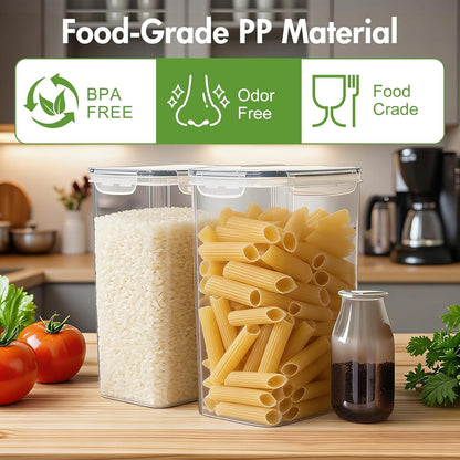 ALSO GO 2 PC (9.5L | 321 Oz) Extra Large Airtight Food Storage Containers with Lids,Kitchen and Pantry Organization Plastic Containers for Flour,Rice,Cereal,Pasta,Sugar,dog food (Leakproof, BPA-Free)