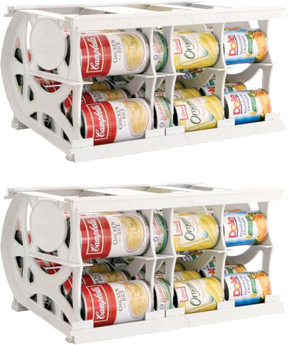 Shelf Reliance Cansolidator Pantry Plus - Can Organizer for Pantry, Stackable Soda Can Storage for Kitchen, Holds 60 Cans of Food or Soda