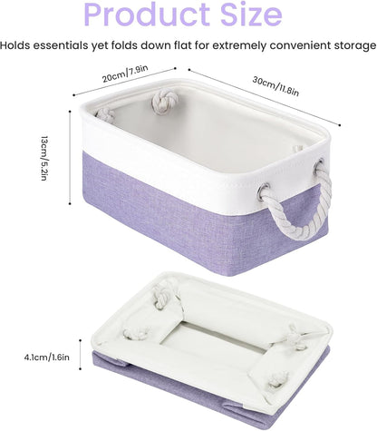 Large Storage Baskets- 15.7x11.8x8.26 inch Storage Bins for Shelves and Closet Organizing, Foldable Fabric Bin for Home Organization Clothes and Laundry (3-Pack, White&Khaki)