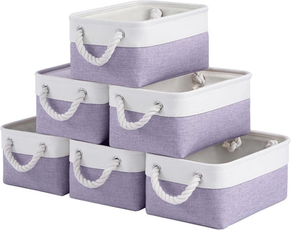 Large Storage Baskets- 15.7x11.8x8.26 inch Storage Bins for Shelves and Closet Organizing, Foldable Fabric Bin for Home Organization Clothes and Laundry (3-Pack, White&Khaki)