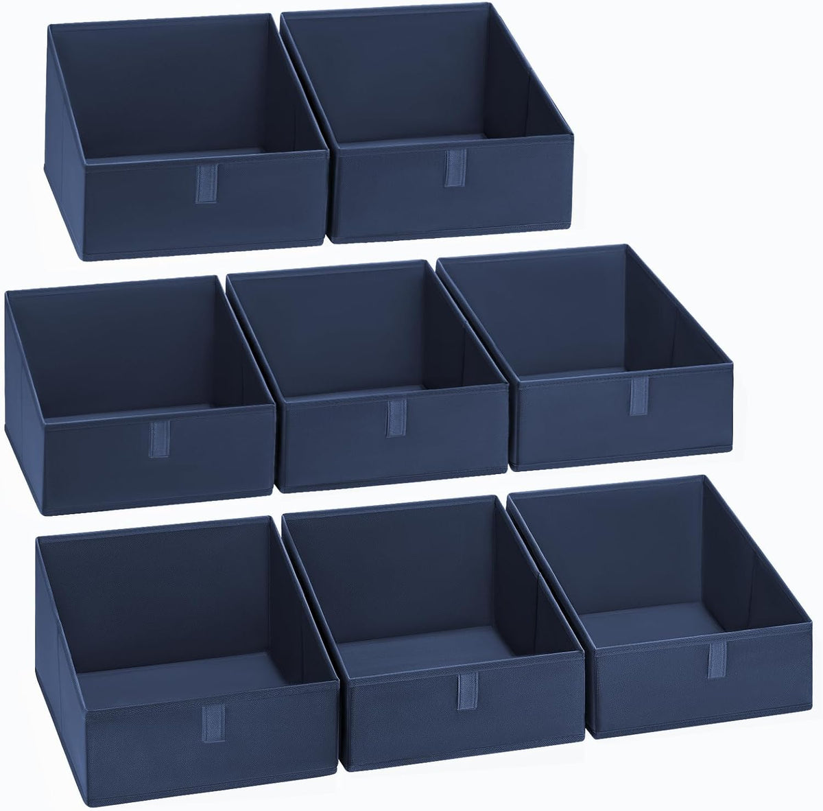 DIMJ Closet Storage Bins - Fabric Storage Baskets for Shelves, Collapsible Closet Organizers and Storage with Handles, Trapezoid Shelf Organization Storage Cubes for Purse, Toys, Books, Towel, Socks