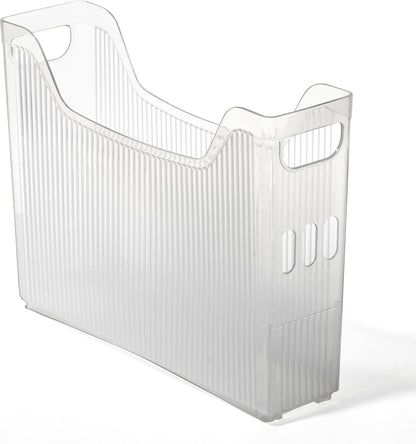 BINO | Plastic Storage Bins, Narrow - 2 Pack | THE CANYON COLLECTION | Clear Storage Bins for Organization | Clear Containers for Pantry | Fridge & Freezer Organizer Bin | Cabinet & Pantry Organizers