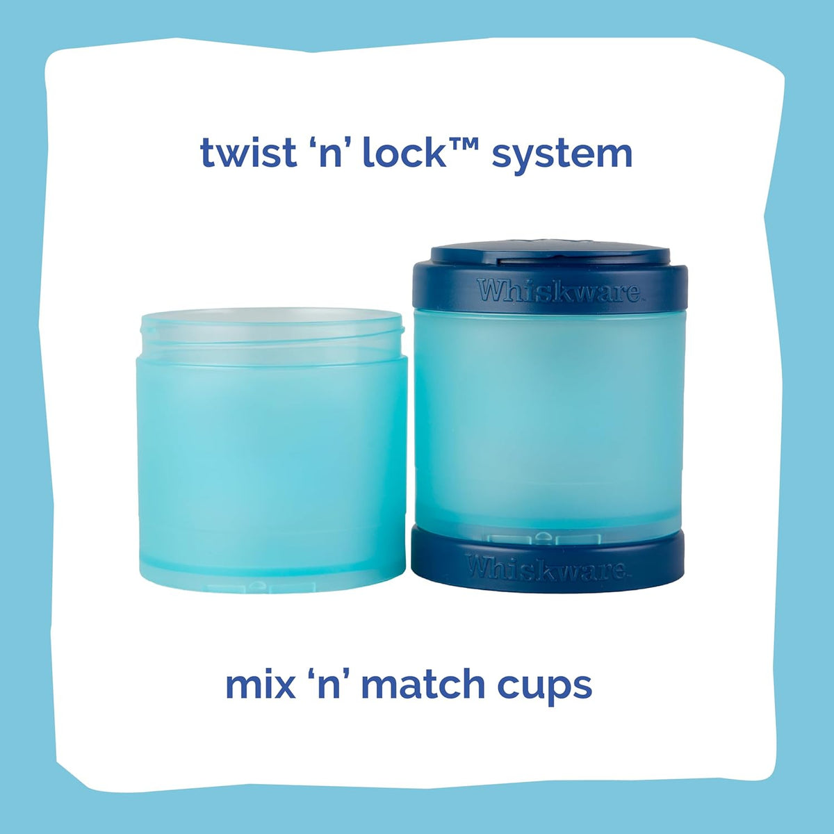 Whiskware Bluey Stackable Snack Containers for Babies, Toddlers, and Kids, 3 Stackable Snack Cups for School and Travel, Cupholder Friendly, Bluey and Bingo! Let’s Do This!