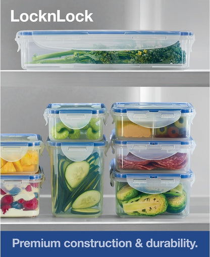 LOCK & LOCK Easy Essentials Pantry Food storage containers with lids / Pantry storage / Airtight containers, BPA free - Square - 11 cup - Great for Sugar, Clear