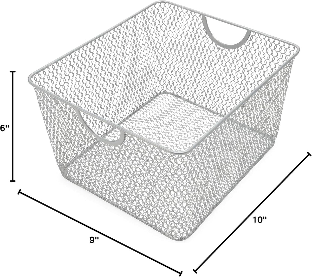 YBM HOME Kitchen Pantry Organizer Wire Baskets for Shelves, Cabinets, Pantry, Countertop, Mesh Open Storage Bin Metal Basket for Organizing Food Supplies, 3 Pack, 12.1x7.8x5.8