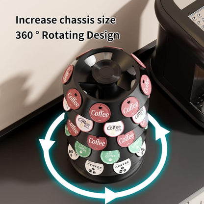 K Cup Holder, Coffee Pod Storage Carousel Holder Organizer Compatible with 40 Keurig K-Cup Pods, Home or Office Kitchen Counter Organizer