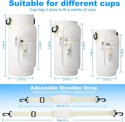 RRegeny Water Bottle Holder with Strap for Hydroflask 32oz 40oz, Carrier Sling Bag with Phone Pocket Water Bottle Sleeve for Men Women Hiking Camping Travelling
