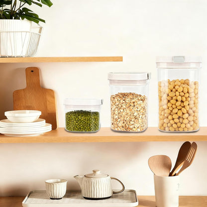 Airtight Food Storage Container, 44oz Moisture-Proof Canister with Measuring Spoon for Coffee, Protein Powder, Sugar, Flour, Cereal, Kitchen & Pantry Organization (1300ML)
