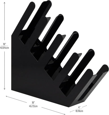 Mind Reader Coffee Tea Utensil and Condiment Station, Countertop Organizer, Coffee Bar, Kitchen, 6"L x 9"W x 16"H, Black
