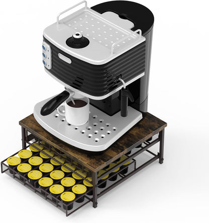 Coffee Pod Holder For Counter, Coffee Pod Drawer for K Cup Storage Drawer Holder, 72 Capacity Pods Storage Organizer Cups Capsule with Sliding Baskets for Coffee Station, Black