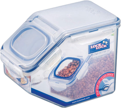 LOCK & LOCK Easy Essentials Food lids (flip-top) / Pantry Storage/Airtight containers, BPA Free, top-16.5 Cup-for Cereal, Clear