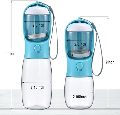 Cibaabo Dog Water Bottle with Food Container, Travel Puppy Water Bowl, Portable Pet Dispenser, Girl Dog Mom Gifts Accessories Stuff Essentials Necessities for Yorkie Chihuahua Cat Walking and Hiking