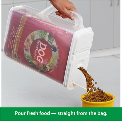 Buddeez Airtight Pet Food Storage Container - 50 QT/50 LB Capacity Dog Food Storage Container - Cat Food Container, Bird Seed Storage Container, Rolling Storage Bin, Air Tight with Handle & Scoop
