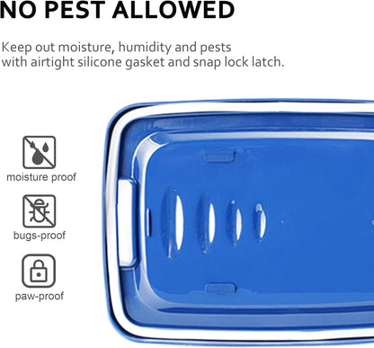 EIwichen Dog and Cat Food Storage Container with Scoop - 5-10 Lbs Pet Food Container with Airtight Lid, Dry Food Bin BPA Free, Kibble Container, for Pet, Cat, Dog, Bird Seed, e