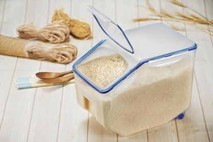 LOCK & LOCK Easy Essentials Food lids (flip-top) / Pantry Storage/Airtight containers, BPA Free, top-16.5 Cup-for Cereal, Clear