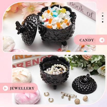 Tioncy 3 Pcs Large Body Powder Puff and Container Valentine's Day gift Powder Container with Puff Crystal Case Soft Washable Reusable Velour Face Body Glitter Wet Dry Makeup (Classic,Clear)