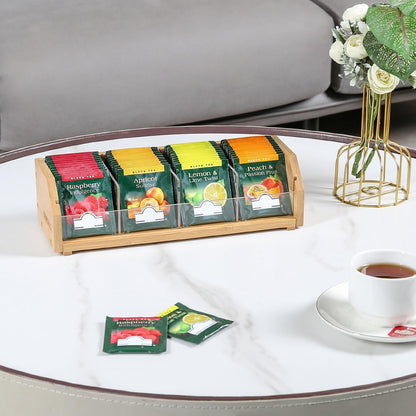 TIOPGHAD 3 Layer Stackable Bamboo Tea Bag Organizer Storage Holder for Tea Bags Wood Tea Box Containers Tea Rack Teabag Station Stand for Cabinet Countertop Office(Patented Design)