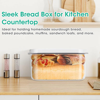 TBMax Rice Flour Storage Container with Automatic Flip-up Lid 25 Lbs | 12.68 Qt, Tall and Narrow Food Storage Flour Bin for Kitchen Pantry Organization, Pet Dog Cat Food Storage Container