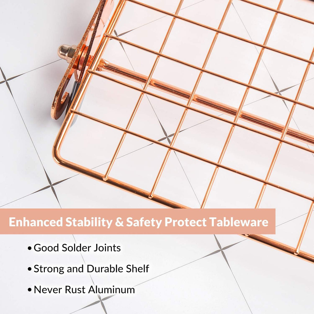 Geesta 2/3/4-Tier Upgraded Collapsible Cooling Rack with Adjustable 3 Setting Design Stackable Roasting Cooking Drying Wire Cooling Rack for Cookies Baking Gifts for Women