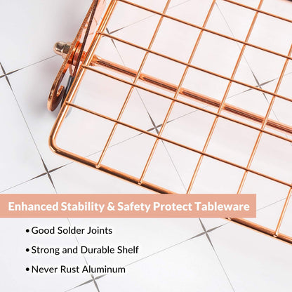 Geesta 2/3/4-Tier Upgraded Collapsible Cooling Rack with Adjustable 3 Setting Design Stackable Roasting Cooking Drying Wire Cooling Rack for Cookies Baking Gifts for Women