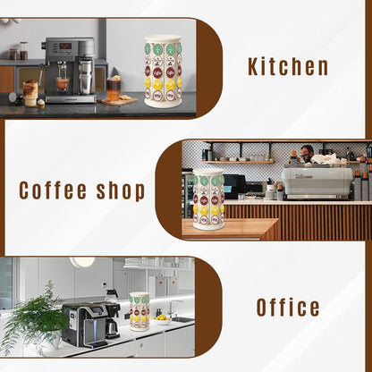K Cup Holder, Coffee Pod Storage Carousel Holder Organizer Compatible with 40 Keurig K-Cup Pods, Home or Office Kitchen Counter Organizer