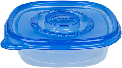 Glad GladWare XL Square Food Storage Containers with Lock Tight Lids, BPA-Free Family Size Plastic Containers for Leftovers, Meal Prep, and Freezer Storage, Dishwasher Safe, 104 Oz