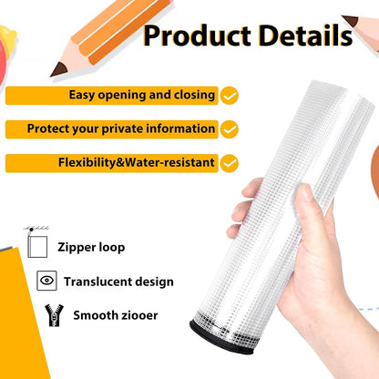 YOPCDJ 24pcs Mesh Zipper Pouch File Bags Puzzle Storage Bags, A3 17x12 Inches Large Reusable Zipper Pouches for Organizing Classroom Board Game Organization