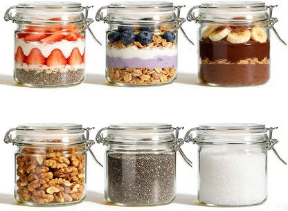 ComSaf 3-Pack 68oz 13-Inch Tall Glass Pasta Containers for Spaghetti & Long Pasta, Slender Airtight Canisters for Vertical Pantry Organization, Food Storage Jars for Linguine & Breadsticks