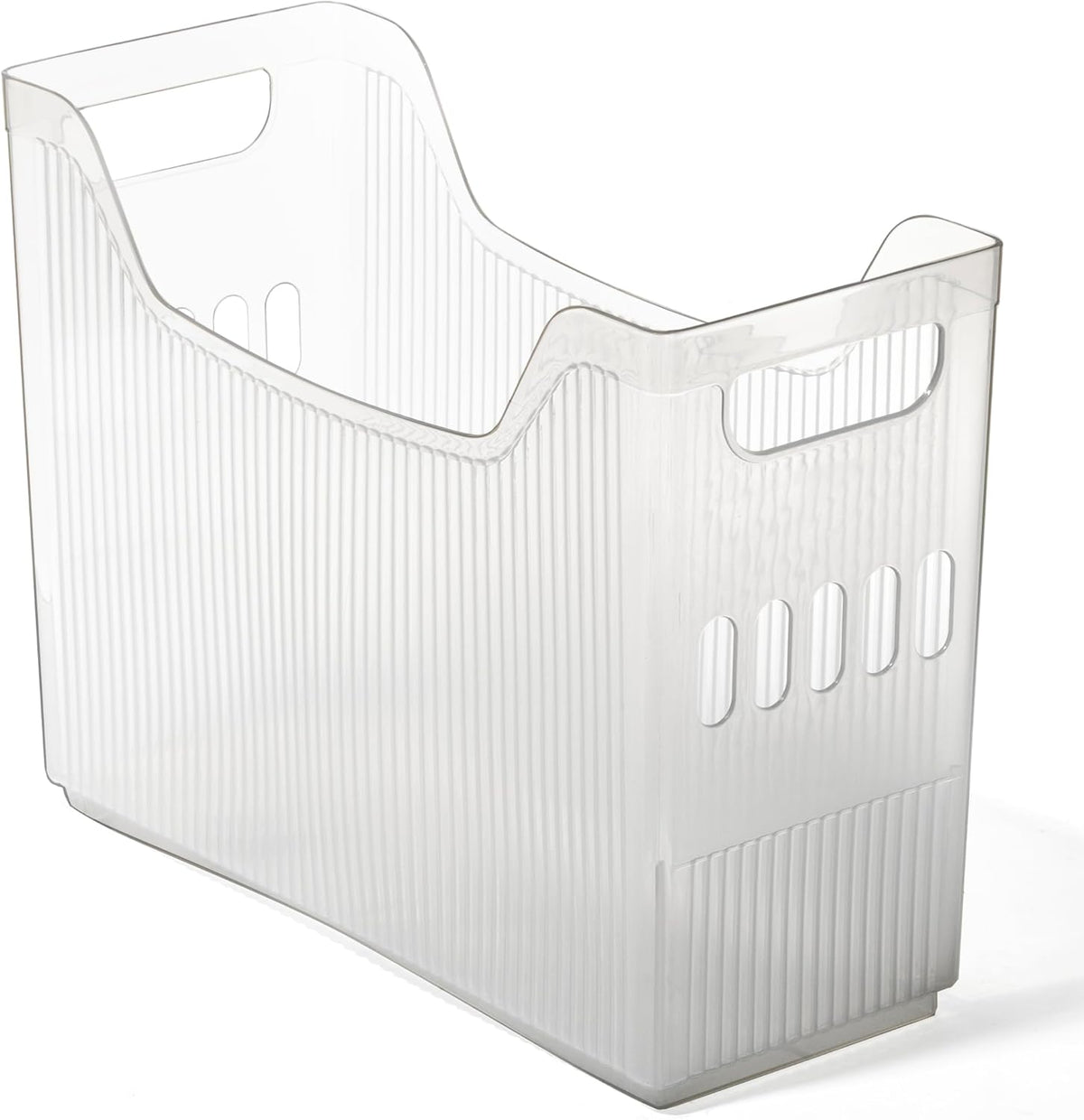 BINO | Plastic Storage Bins, Narrow - 2 Pack | THE CANYON COLLECTION | Clear Storage Bins for Organization | Clear Containers for Pantry | Fridge & Freezer Organizer Bin | Cabinet & Pantry Organizers