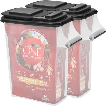 Buddeez Airtight Pet Food Storage Container - 50 QT/50 LB Capacity Dog Food Storage Container - Cat Food Container, Bird Seed Storage Container, Rolling Storage Bin, Air Tight with Handle & Scoop